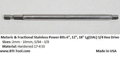 STAINLESS POWER BITS