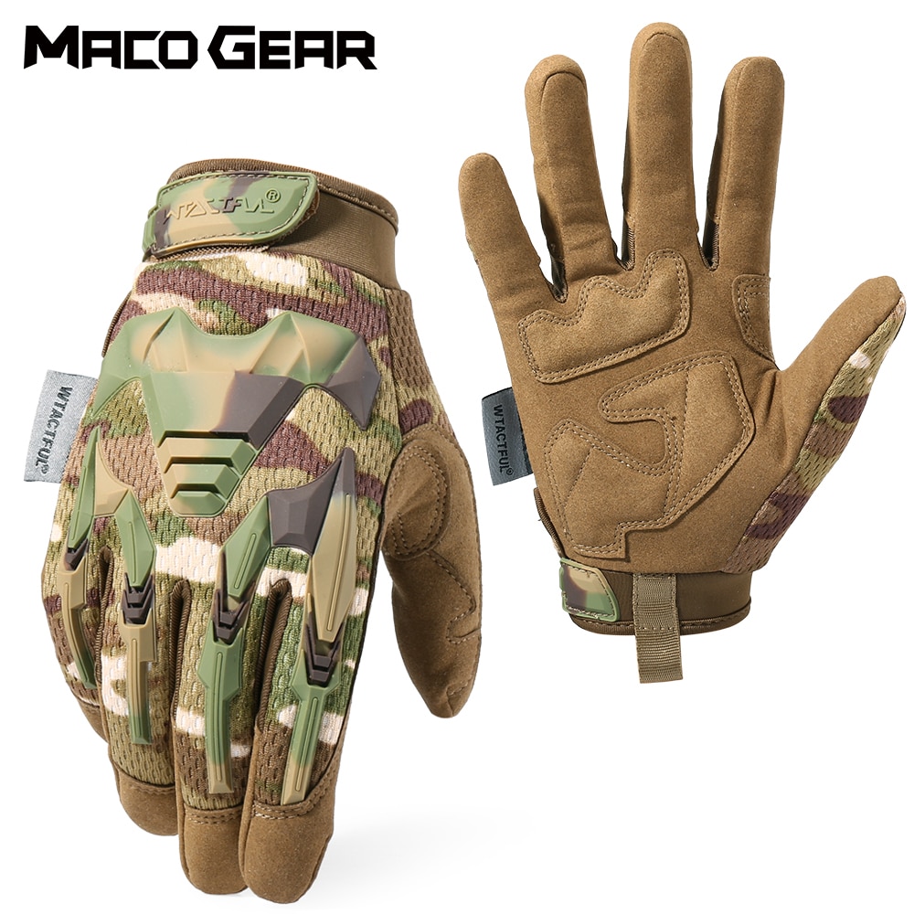 Multicam Tactical Outdoors Airsoft Military Hunting Shooting Full Finger Gloves 