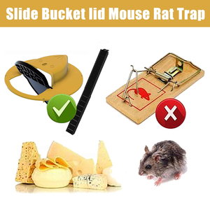 Reusable Plastic Smart Mouse Trap Flip N Slide Bucket Lid Mouse Rat Trap Mouse trap Humane Or LethalTrap Door StyleMulti Catc