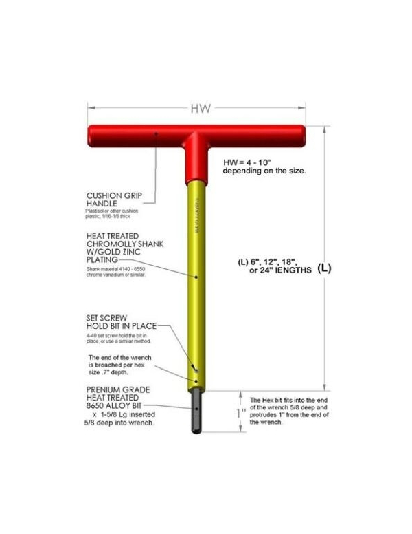SUPER-T-DRIVER 6in.Lg. 3/8 HEX